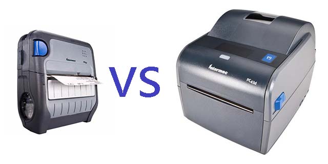 Portable printer vs. desktop printer
