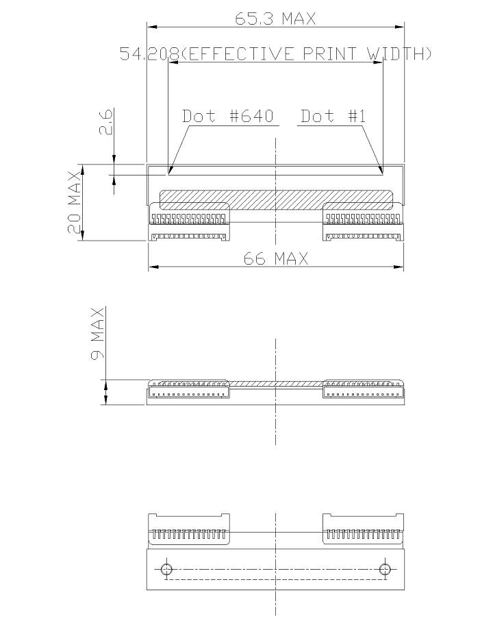 Rohm thermal printhead KD3002-DF10F